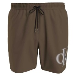 бански,гащета,мъжки,бански,костюми,calvin,klein,km0km00800,swimming,shorts,brown,olive,(brown)
