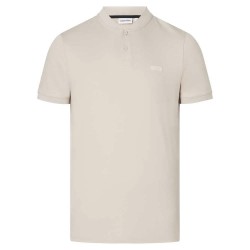 мъжки,блузи,с,яка,calvin,klein,smooth,cotton,stand,collar,short,sleeve,polo,stony,beige,(beige)