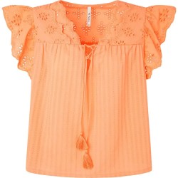 риза,с,къс,ръкав,дамски,блузи,дамски,ризи,pepe,jeans,anaise,short,sleeve,shirt,peach,(orange)