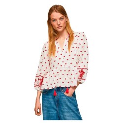 Риза с дълъг ръкав Pepe jeans Bianca long sleeve shirt - White (White) риза,с,дълъг,ръкав,дамски,ризи,pepe,jeans,bianca,long,sleeve,shirt,white,(white)
