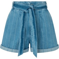 къси,панталони,дамски,панталони,pepe,jeans,kaylee,stripe,1,4,denim,shorts,blue