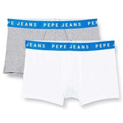 боксерки,мъжко,бельо,pepe,jeans,logo,low,rise,boxers,2,units,white,grey,(grey,marl)