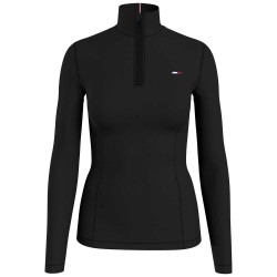 блуза,дамски,блузи,tommy,hilfiger,s10s101664,half,zip,sweatshirt,black