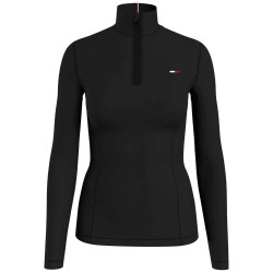 Блуза Tommy hilfiger S10S101664 half zip sweatshirt - Black (Black) блуза,дамски,блузи,tommy,hilfiger,s10s101664,half,zip,sweatshirt,black,(black)