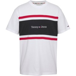 тениска,мъжки,тениски,tommy,jeans,classic,linear,cut,&,sew,short,sleeve,t,shirt,white