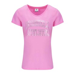 тениска,дамски,тениски,russell,athletic,awt,a31021,short,sleeve,v,neck,t,shirt,cyclame,(pink)