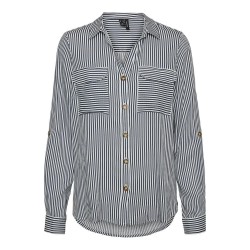 риза,с,дълъг,ръкав,дамски,блузи,дамски,ризи,vero,moda,bumpy,new,long,sleeve,shirt,snow,whitetripes,india,ink,(blue)