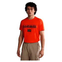 тениска,мъжки,тениски,napapijri,s,ayas,short,sleeve,t,shirt,orange,(red,cherry)
