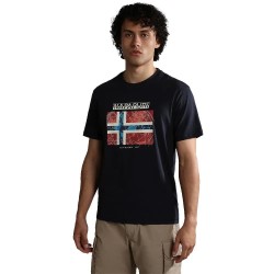 тениска,мъжки,тениски,napapijri,s,guiro,short,sleeve,t,shirt,blue,marine,(multicolor)