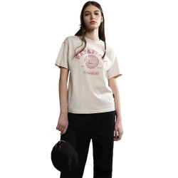 тениска,дамски,тениски,napapijri,s,moreno,short,sleeve,t,shirt,beige,(white,cap,grey)