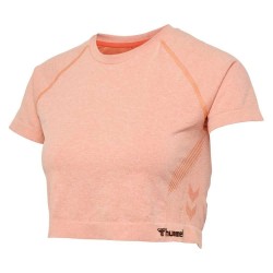 тениска,дамски,тениски,hummel,cropped,seamless,short,sleeve,t,shirt,orange,(canyon,sunset,melange)