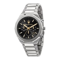 часовник,часовници,maserati,stile,45,mm,chro,black,dial,br,ss,watch,silver
