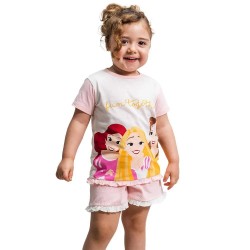 пижама,детски,пижами,disney,princess,short,sleeve,pyjama,pink,(pink)