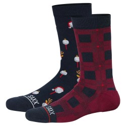 чорапи,мъжки,чорапи,saxx,underwear,crew,socks,multicolor,(christmas,tee,catnap)