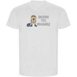 тениска,мъжки,тениски,kruskis,born,to,smash,eco,short,sleeve,t,shirt,white