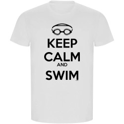 тениска,мъжки,тениски,kruskis,keep,calm,and,swim,eco,short,sleeve,t,shirt,white