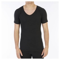 мъжко,бельо,lacotex,short,sleeve,v,neck,base,layer,black,6,(black)