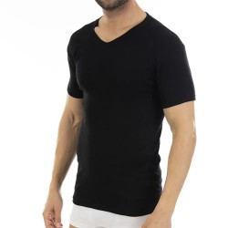 мъжко,бельо,lacotex,short,sleeve,v,neck,base,layer,black,(grey)