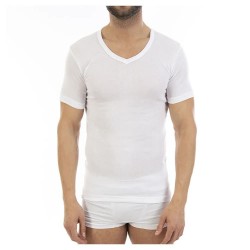 мъжко,бельо,lacotex,short,sleeve,v,neck,base,layer,white,10,(white)