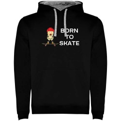 суичър,мъжки,пуловери,kruskis,born,to,skate,two,colour,hoodie,black,grey,(black)