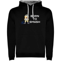 суичър,мъжки,пуловери,kruskis,born,to,smash,two,colour,hoodie,black,grey,(black)