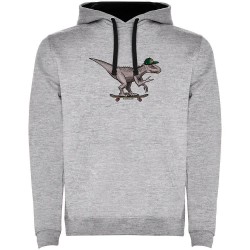 суичър,мъжки,пуловери,kruskis,dino,skate,two,colour,hoodie,heather,grey,black,(grey)