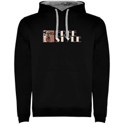 суичър,мъжки,пуловери,kruskis,freestyle,two,colour,hoodie,black,grey,(black)