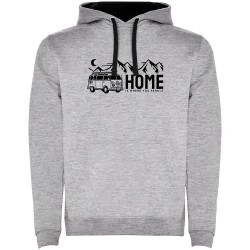 суичър,мъжки,пуловери,kruskis,home,two,colour,hoodie,heather,grey,black,(grey)