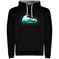 суичър,мъжки,пуловери,kruskis,mountain,carabiner,two,colour,hoodie,black,grey,(black)