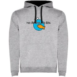 суичър,мъжки,пуловери,kruskis,no,fishing,no,life,two,colour,hoodie,heather,grey,black,(grey)