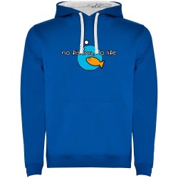 суичър,мъжки,пуловери,kruskis,no,fishing,no,life,two,colour,hoodie,royal,blue,white,(blue)