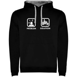 суичър,мъжки,пуловери,kruskis,problem,solution,ride,two,colour,hoodie,black,grey,(black)