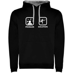 суичър,мъжки,пуловери,kruskis,problem,solution,smash,two,colour,hoodie,black,grey,(black)