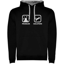 суичър,мъжки,пуловери,kruskis,problem,solution,two,colour,hoodie,black,grey,(black)