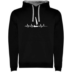 суичър,мъжки,пуловери,kruskis,sailing,heartbeat,two,colour,hoodie,black,grey,(black)
