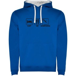 суичър,мъжки,пуловери,kruskis,sleep,eat,and,sperfishing,two,colour,hoodie,royal,blue,white,(blue)
