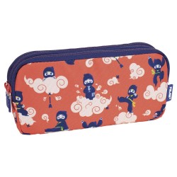 канцеларски,принадлежности,milan,3,zip,ninjutsu,special,series,pencil,case,red,(red)