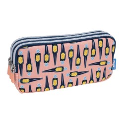канцеларски,принадлежности,milan,3,zip,swims,2,special,series,pencil,case,pink,(pink,yellow)