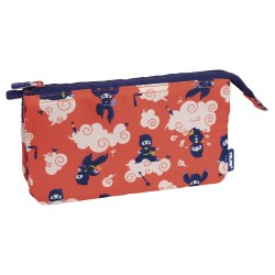 канцеларски,принадлежности,milan,5,pocket,ninjutsu,special,series,pencil,case,red,(red)
