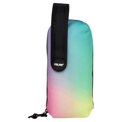 канцеларски,принадлежности,milan,kit,4,filled,s,sunset,pencil,case,black,(green,pink)