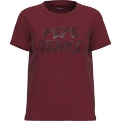 тениска,дамски,тениски,pepe,jeans,bria,short,sleeve,t,shirt,burgundy,(red)