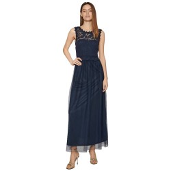 рокля,дамски,поли,и,рокли,vila,lynnea,sleeveless,long,dress,blue,(total,eclipse,detail,elastic)