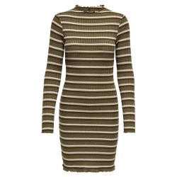 рокля,дамски,поли,и,рокли,only,ria,long,sleeve,dress,brown,(pumice,stone,stripes,dark,olive,+,sage)