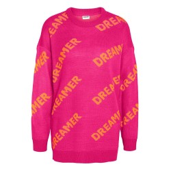 блуза,дамски,пуловери,дамски,плетени,дрехи,noisy,may,cosmic,sweater,pink,(pink,yarrow,pattern,statement,dreamer,oriole)