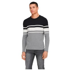 блуза,мъжки,пуловери,only,&,sons,niguel,reg,12,sweater,grey,(dark,navy,stripes,clouddancer,medium,grey,melange)