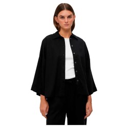 риза,с,дълъг,ръкав,дамски,блузи,дамски,ризи,object,tilda,boxy,long,sleeve,shirt,black,(black)
