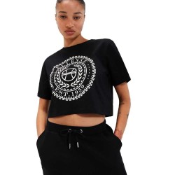 тениска,дамски,тениски,ellesse,carala,crop,short,sleeve,t,shirt,black,(black)