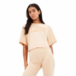 тениска,дамски,тениски,ellesse,lanetto,crop,short,sleeve,t,shirt,yellow,(light,brown)