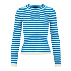 блуза,дамски,пуловери,дамски,плетени,дрехи,pieces,crista,sweater,blue,(french,blue,stripes,birch)