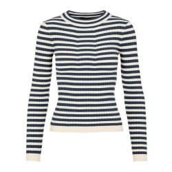блуза,дамски,пуловери,дамски,плетени,дрехи,pieces,crista,sweater,ombre,blue,stripes,birch,(beige,blue)
